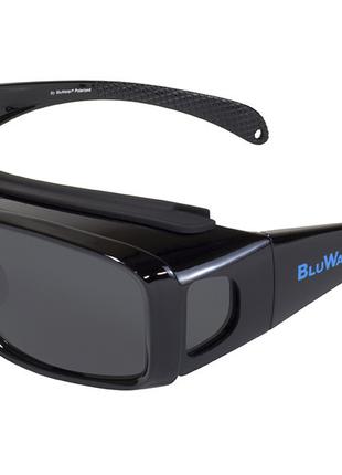 Очки поляризационные BluWater Flip-IT Polarized (gray), черные...