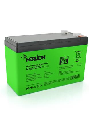 Аккумулятор мультигелевый AGM Merlion G-MLG1272F2 12V 7,2Ah