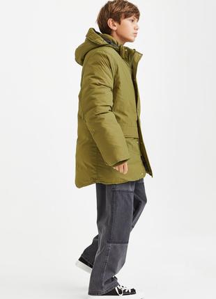 Зимняя куртка парка h&m padded nylon parka hm р. 14+