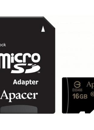 Карта памяти Apacer microSDHC 16GB UHS-I Class 10 + SD-адаптер...