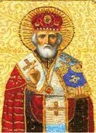 Алмазная вышивка Икона Святой Николай Чудотворец полная выклад...