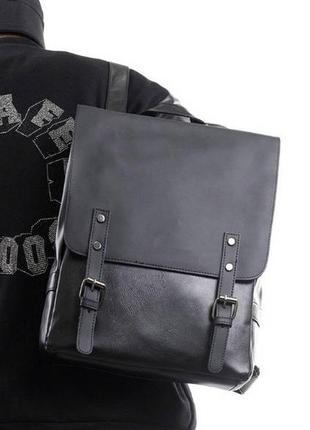 Городской женский рюкзак винтажный черный
