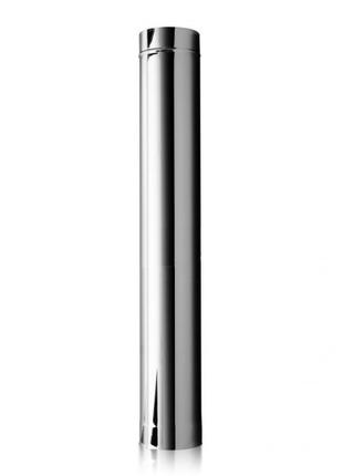 Труба димохідна L 1 м. стінка 0.6 мм (нержавіюча сталь) Ø 100