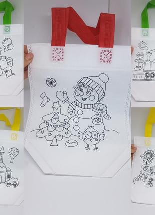 Детский набор эко-сумок раскрасок Oxa набор для творчества раз...