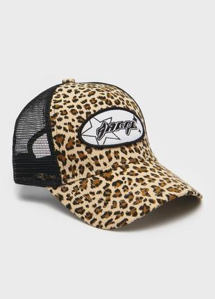 Бейсболка кепка с сеткой house brand леопард