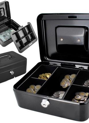 Сейф металический для денег(монет)документов на ключ