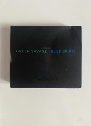 Набор парфюма zara green savage+blue spirit 2x100 ml