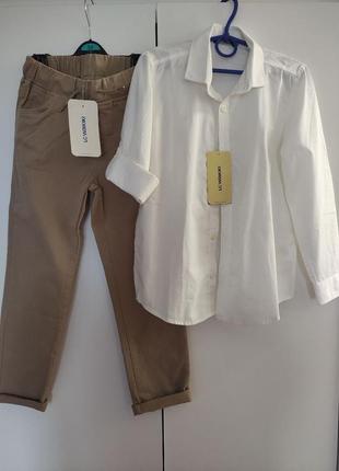 Рубашка и брюки waikiki 7/8роков( 122-128см).