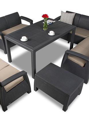 Комплект садовой мебели Keter Corfu Dining Love 9 Set