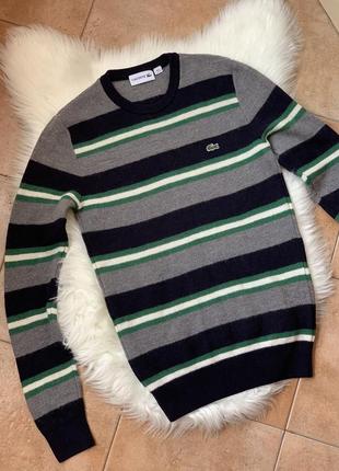 Дуже класний вовняний светр у смужку від бренду lacoste оригінал