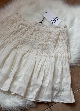 Новая короткая легкая юбка из последних коллекций zara
