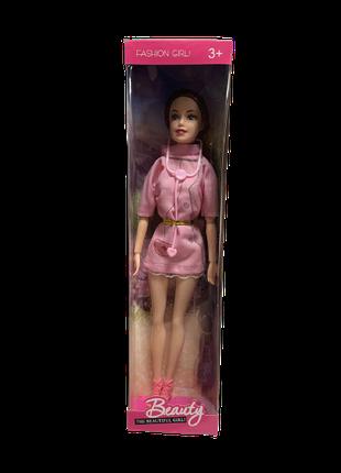 Кукла Барби в розовом костюме медсестры ABC брюнетка