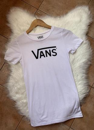 Белая футболка от бренда vans оригинал на маниатюрную девушку