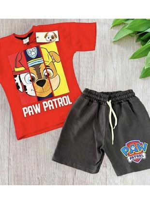 Комплект (футболка, шортиы) paw patrol (щенячий патруль)