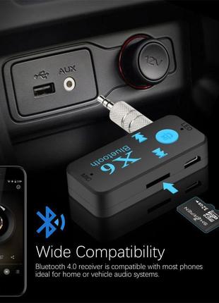 Беспроводной AUX Bluetooth+MP3 microSD приемник,адаптер,ресиве...