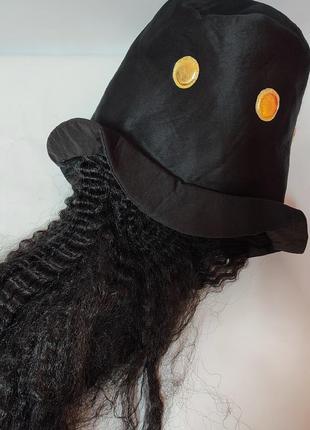 Шляпа цилиндр с длинными волосами ведьма карабас барабас шляпа...