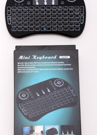 Беспроводная мини клавиатура rii mini MWK i8 LED с подсветкой,...