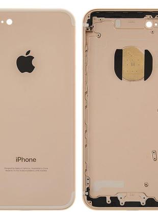 Корпус для iPhone 7, золотистий, з тримачем SIM-карти, з боков...