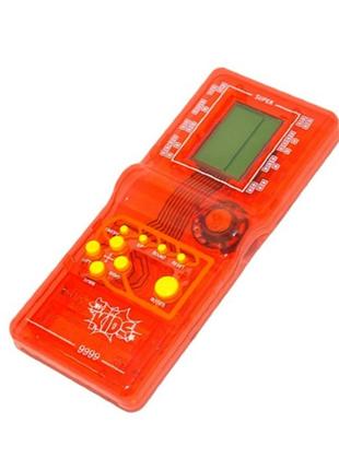 Портативна гра тетріс прозорий корпус Brick Game E-9999-T Red