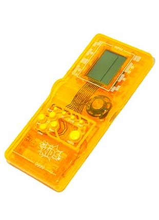 Портативна гра тетріс прозорий корпус Brick Game E-9999-T Yellow