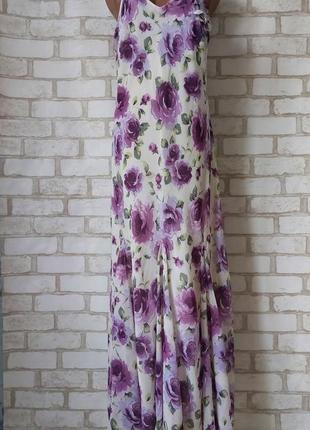 Летнее длинное платье с цветочным принтом marks & spencer
