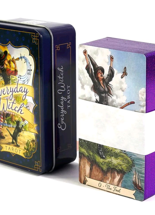 Карти таро щоденної відьми everyday witch tarot з фіолетовим п...