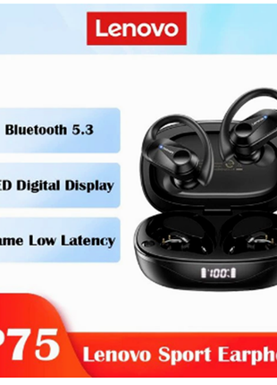 Наушники Lenovo LP 75, Bluetooth 5.3, 300 мАч, Hi-Fi, USB Type-C