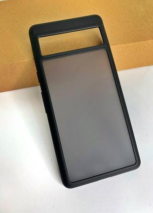 Противоударный матовый чехол для Pixel 7 Pro черный бампер