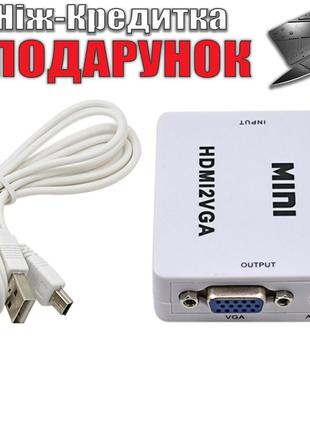Mini конвертер-переходник с HDMI в VGA с поддержкой разрешения...