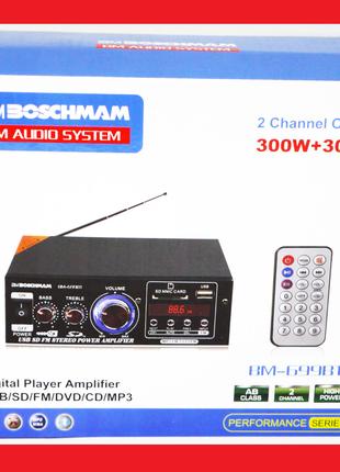 Усилитель BM AUDIO BM-699BT USB Блютуз 300W+300W 2х канальный