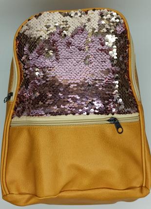 Рюкзак женский эко кожа коричневый( 6917 )