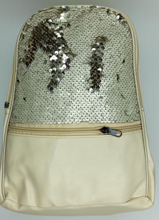 Блестящий женский рюкзак искусственная кожа сумка-рюкзак женск...
