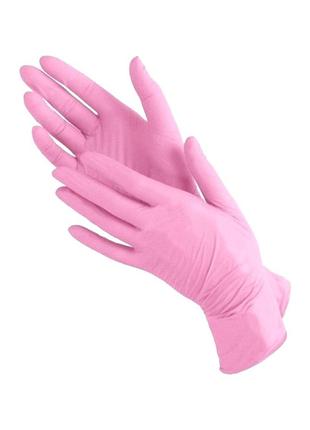 Nitrylex Pink Перчатки нитриловые розовые (р M) 50 пар