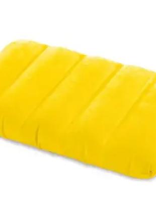 Подушка надувная желтая Intex 43 х 28 х 9 см