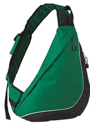Городской рюкзак на одно плечо 15L Halfar Зеленый с черном