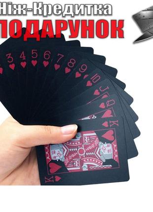 Колода игральных карт The Black водонепроницаемые Красный