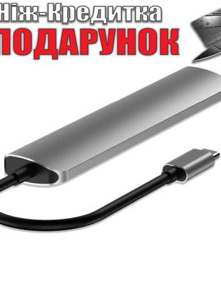 Хаб-переходник 7 в 1 с Type C на 4K HDMI, PD, SD, TF, 3 × USB ...