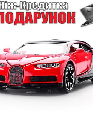 Модель гоночного автомобиля Bugatti 1:32 металлическая Красный