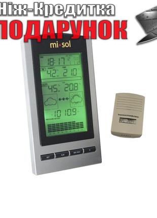 Метеостанция Micol с гигрометром термометром и барометром цифр...