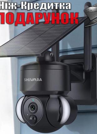 Наружная IP камера SHIWOJIA 4G с солнечной панелью 7500 мАч Че...
