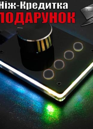 Мультимедийная RGB клавиатура 4 кнопки Энкодер Чёрный