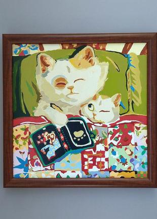 Картина "котики"  33 × 33 см