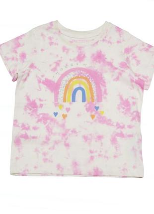 Светлая футболка primark на девочку 5-6 лет