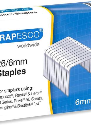 Rapesco S11662Z3 26/6 мм оцинкованные скобы, 5000 шт. в упаковке