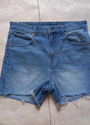 Брендовые джинсовые шорты с высокой талией h&m, 12 размер.