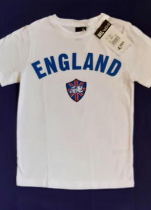 Белая футболка england "bklwear" франция на 2 и 8 лет (92 и 12...