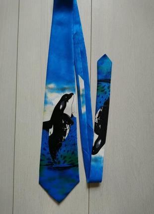 Галстук галстук с принтом кит
