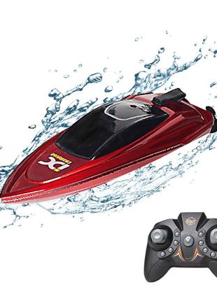 Радиоуправляемый двухмоторный мини катер Mini RC Boat Красный