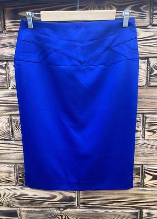 Женская синяя офисная юбка турция