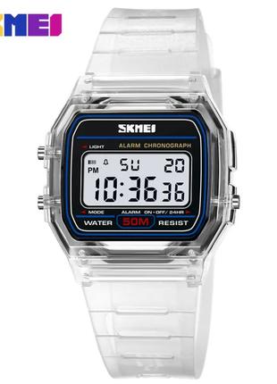 Часы небольшого размера 35 мм Skmei 2056 прозрачный ремешок